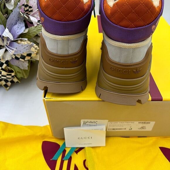 Men’s Gucci X Adidas, lace up trainer boots size 9, made in Italy - Picture 7 of 9